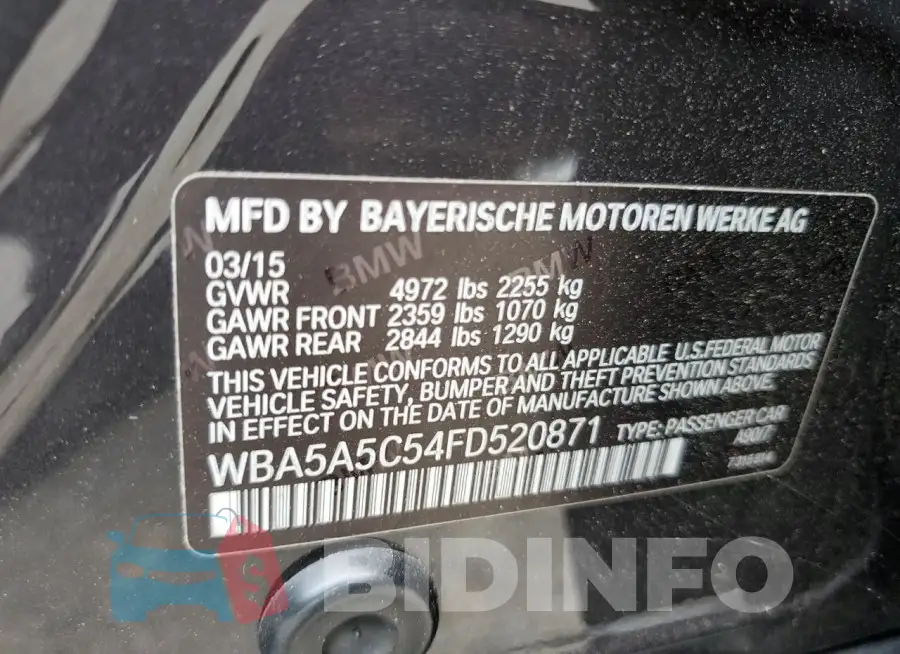 WBA5A5C54FD520871 Photo# 12