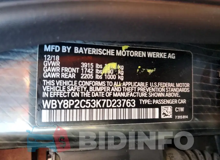 WBY8P2C53K7D23763 Photo# 12