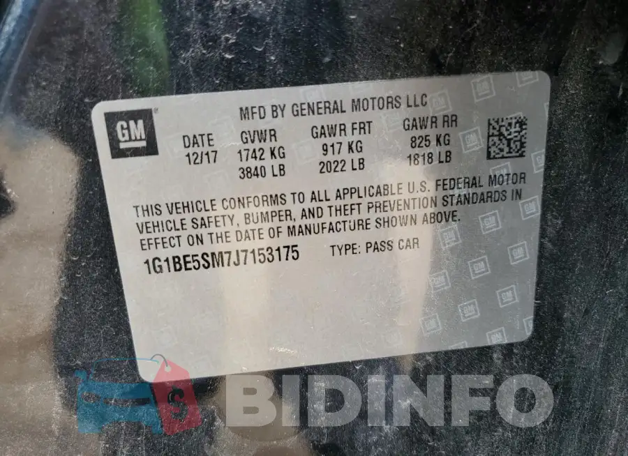 1G1BE5SM7J7153175 Photo# 12