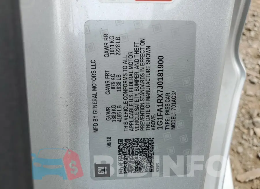 1G1FA1RX7J0181900 Photo# 12