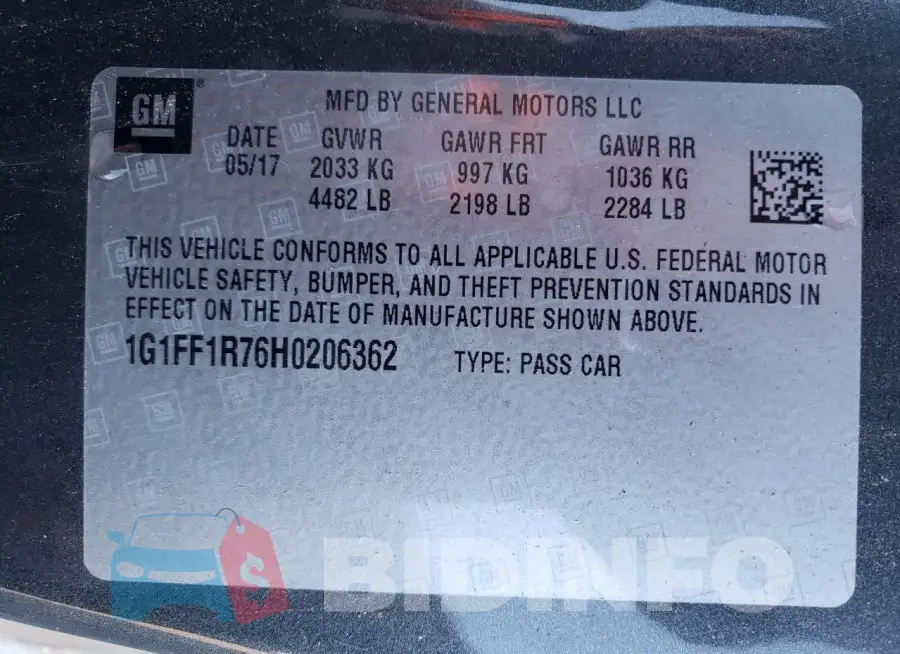 1G1FF1R76H0206362 Photo# 12