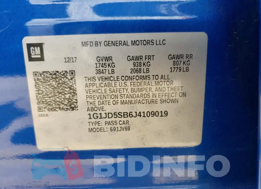 1G1JD5SB6J4109019 Photo# 13