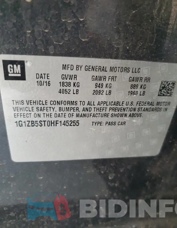 1G1ZB5ST0HF145255 Photo# 12