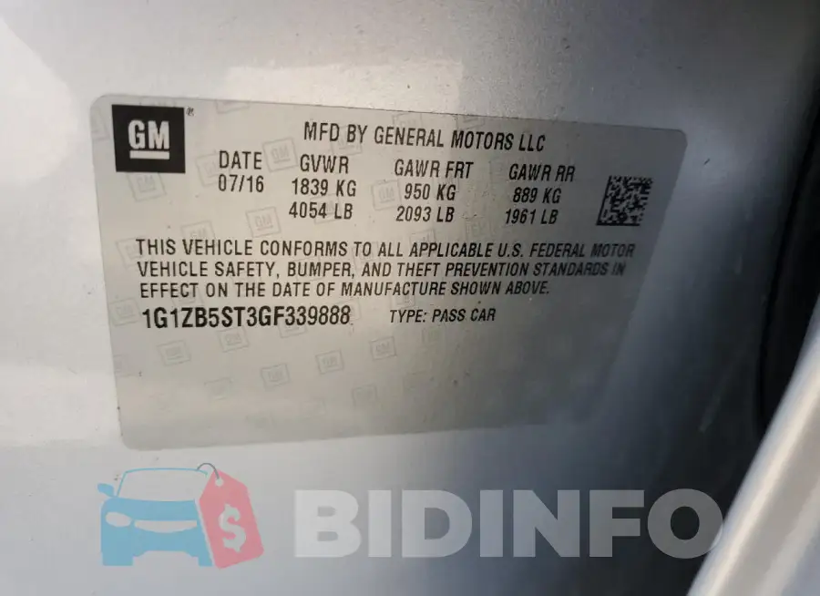 1G1ZB5ST3GF339888 Photo# 12