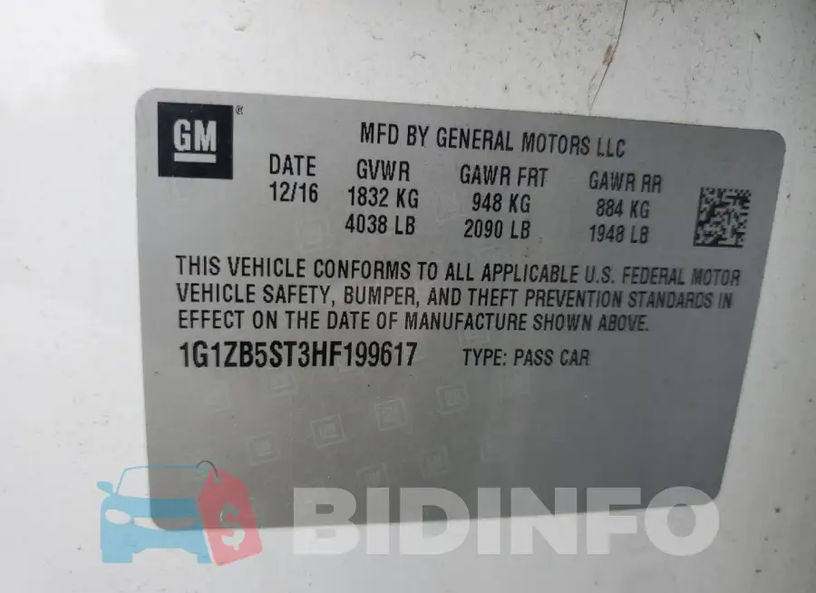 1G1ZB5ST3HF199617 Photo# 12