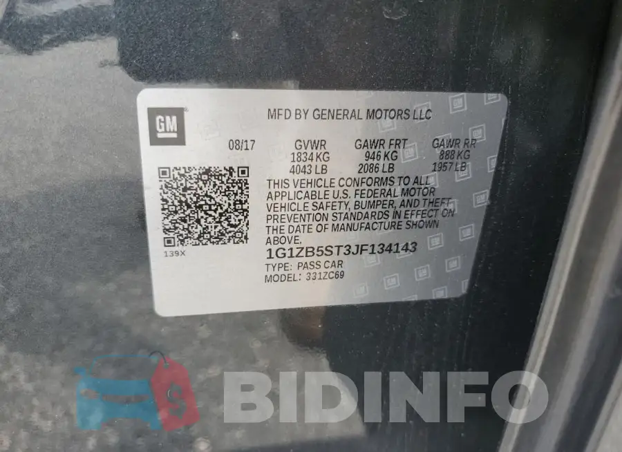 1G1ZB5ST3JF134143 Photo# 12