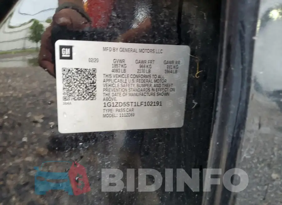 1G1ZD5ST1LF102191 Photo# 12