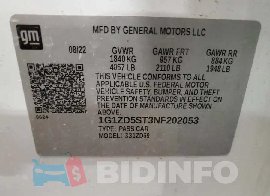 1G1ZD5ST3NF202053 Photo# 12