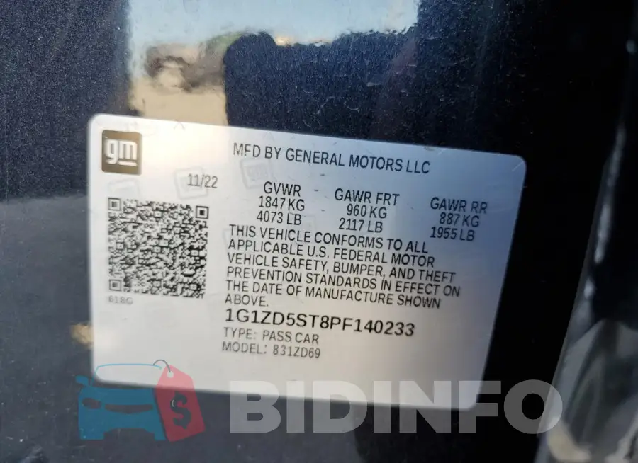 1G1ZD5ST8PF140233 Photo# 12