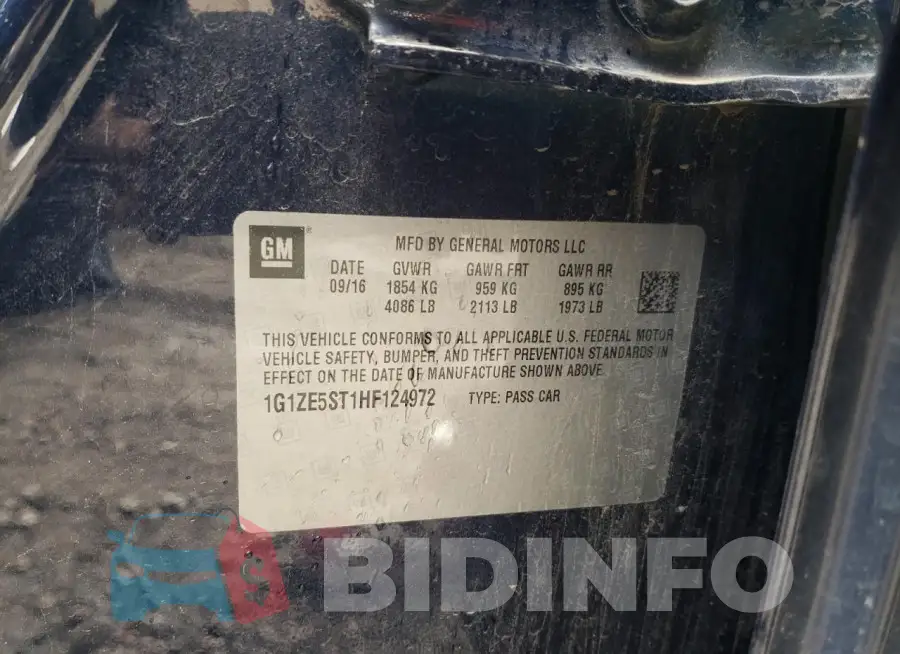 1G1ZE5ST1HF124972 Photo# 12