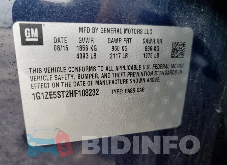 1G1ZE5ST2HF108232 Photo# 12