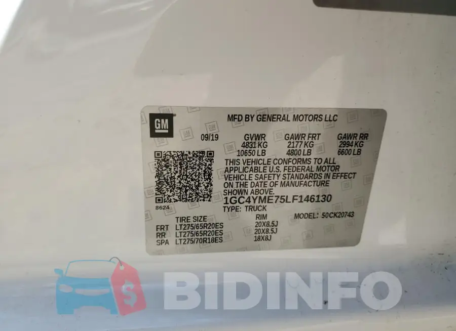 1GC4YME75LF146130 Photo# 12