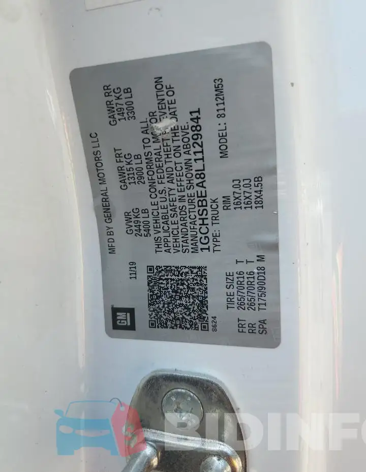 1GCHSBEA8L1129841 Photo# 12
