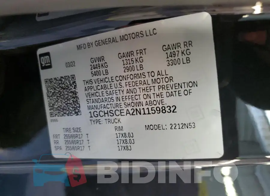 1GCHSCEA2N1159832 Photo# 12