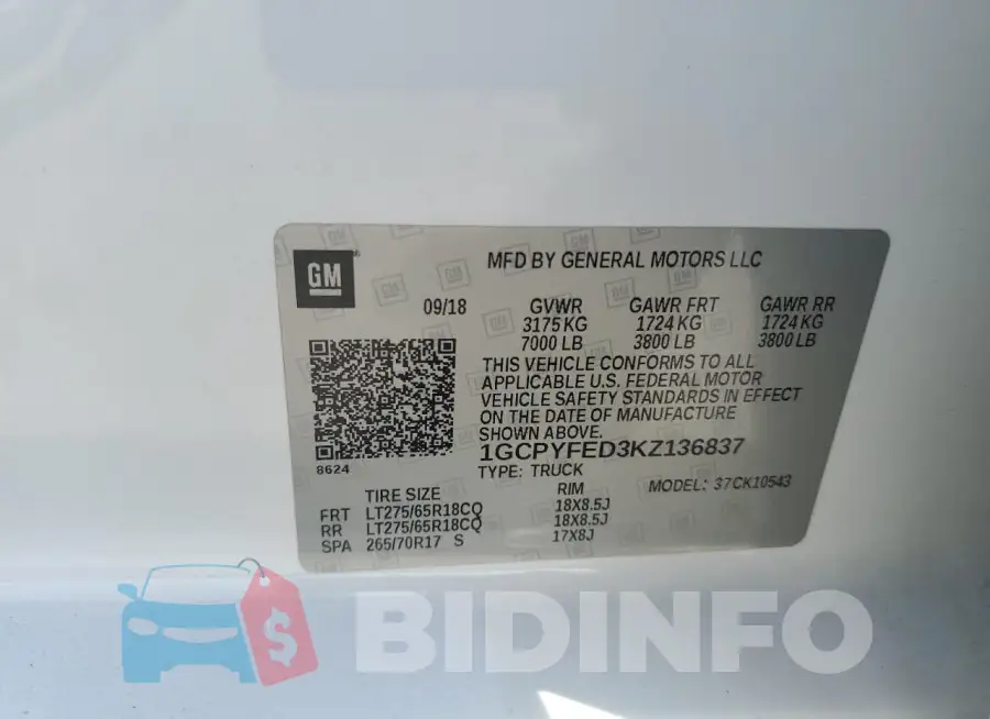 1GCPYFED3KZ136837 Photo# 12