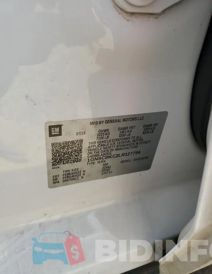 1GNSCBKC2LR127794 Photo# 13