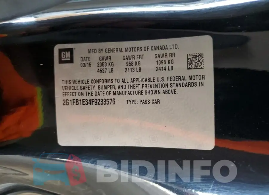 2G1FB1E34F9233576 Photo# 12