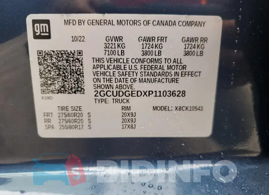 2GCUDGEDXP1103628 Photo# 13