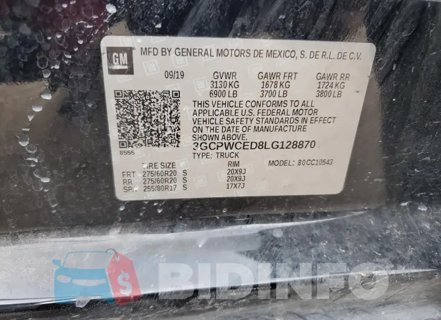 3GCPWCED8LG128870 Photo# 12