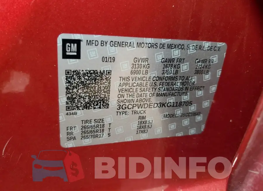 3GCPWDED3KG118705 Photo# 13
