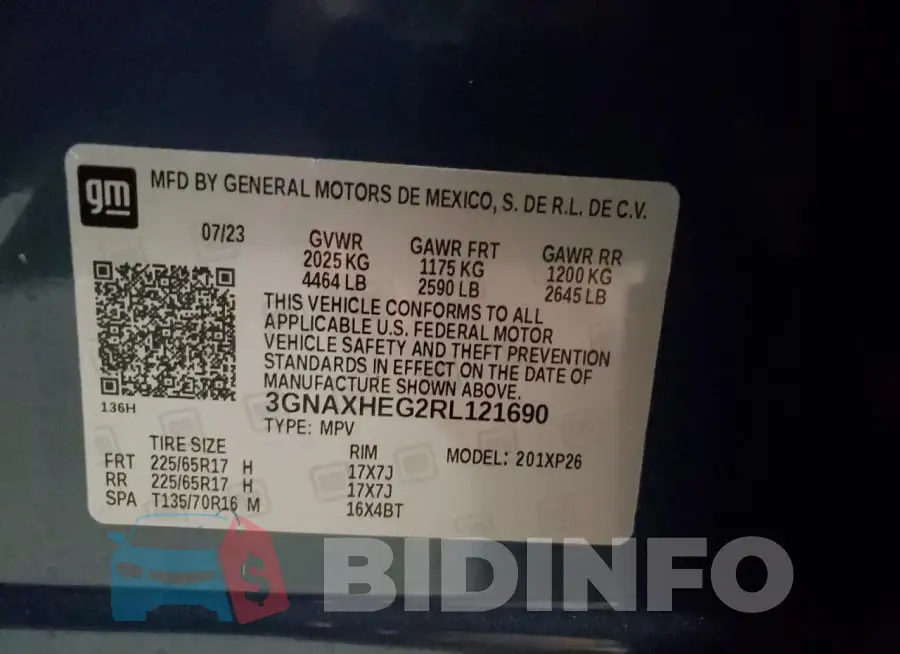 3GNAXHEG2RL121690 Photo# 13