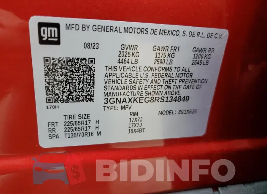 3GNAXKEG8RS134849 Photo# 13