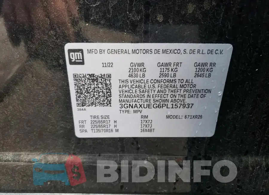 3GNAXUEG6PL157937 Photo# 13