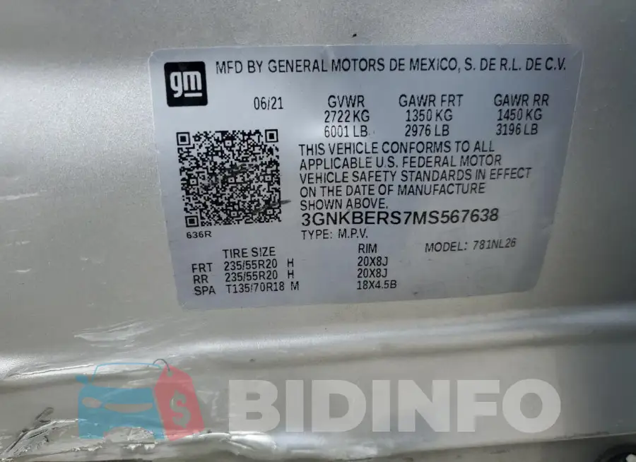 3GNKBERS7MS567638 Photo# 14