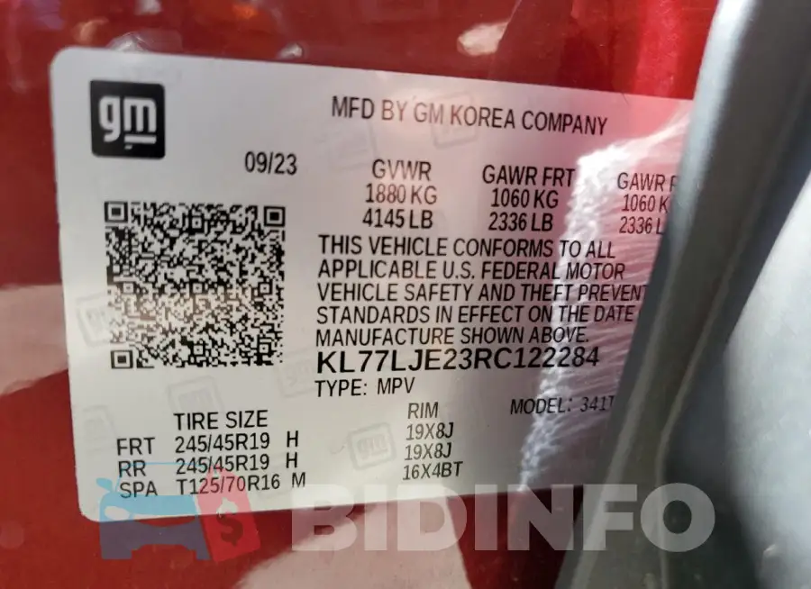 KL77LJE23RC122284 Photo# 13
