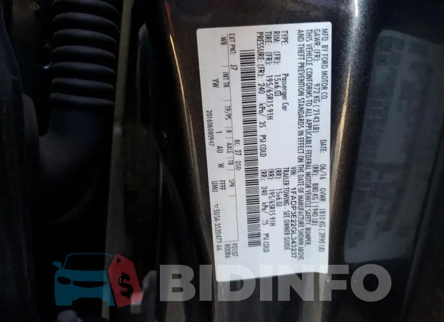 1FADP3E22GL343237 Photo# 12