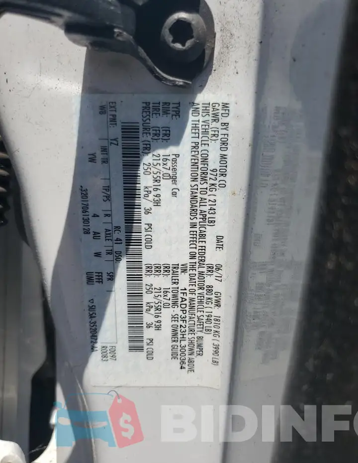 1FADP3F23HL300364 Photo# 12