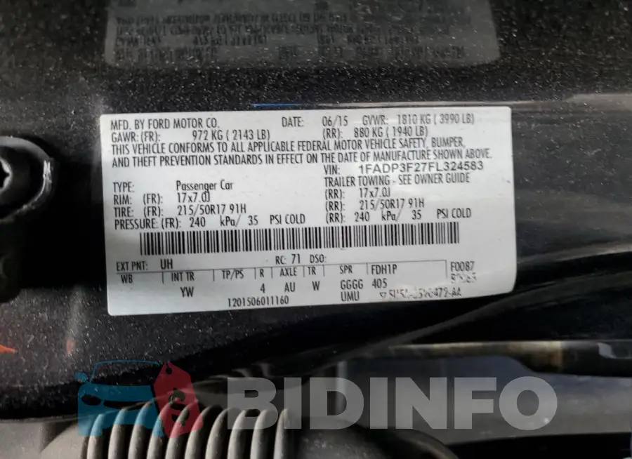 1FADP3F27FL324583 Photo# 12