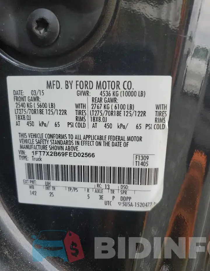 1FT7X2B69FED02566 Photo# 13