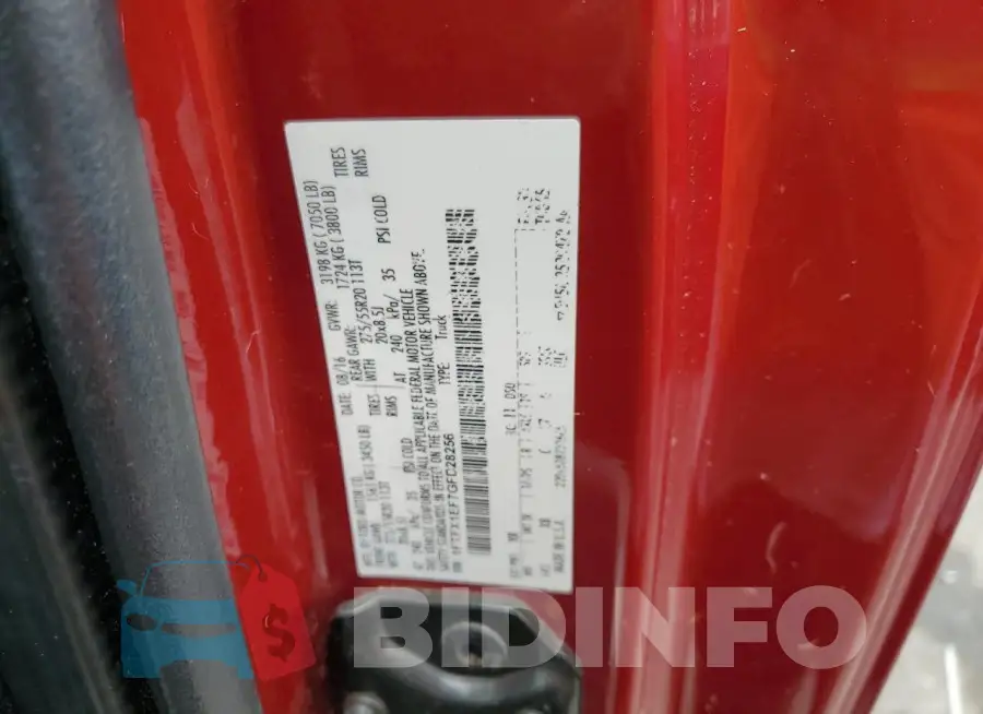 1FTFX1EF7GFD28256 Photo# 12