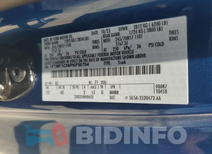 1FTMF1C56PKF50704 Photo# 12