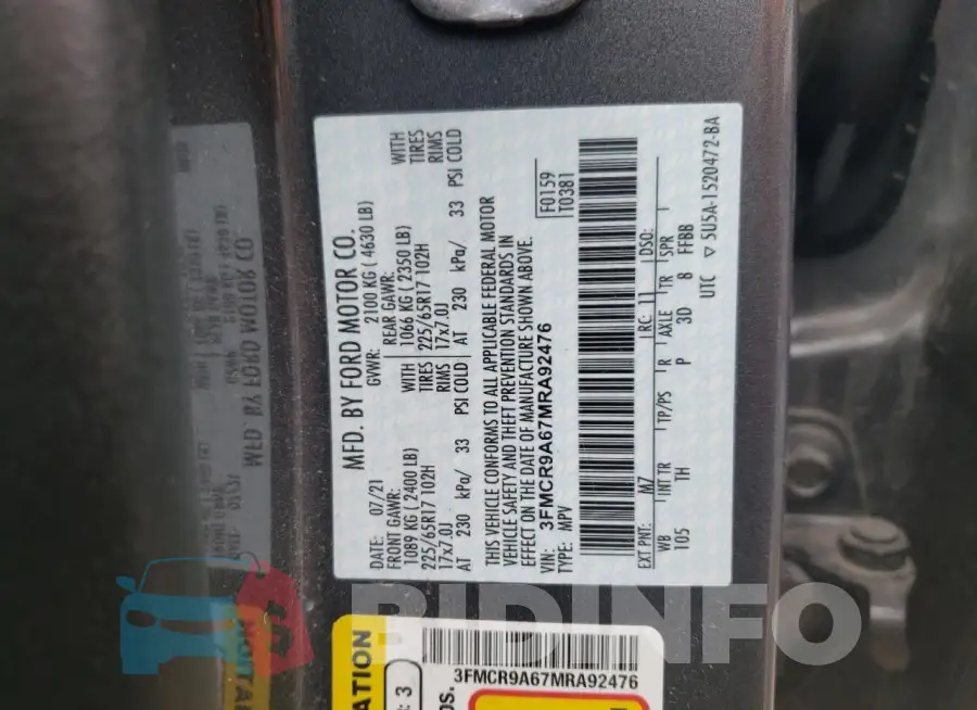 3FMCR9A67MRA92476 Photo# 13