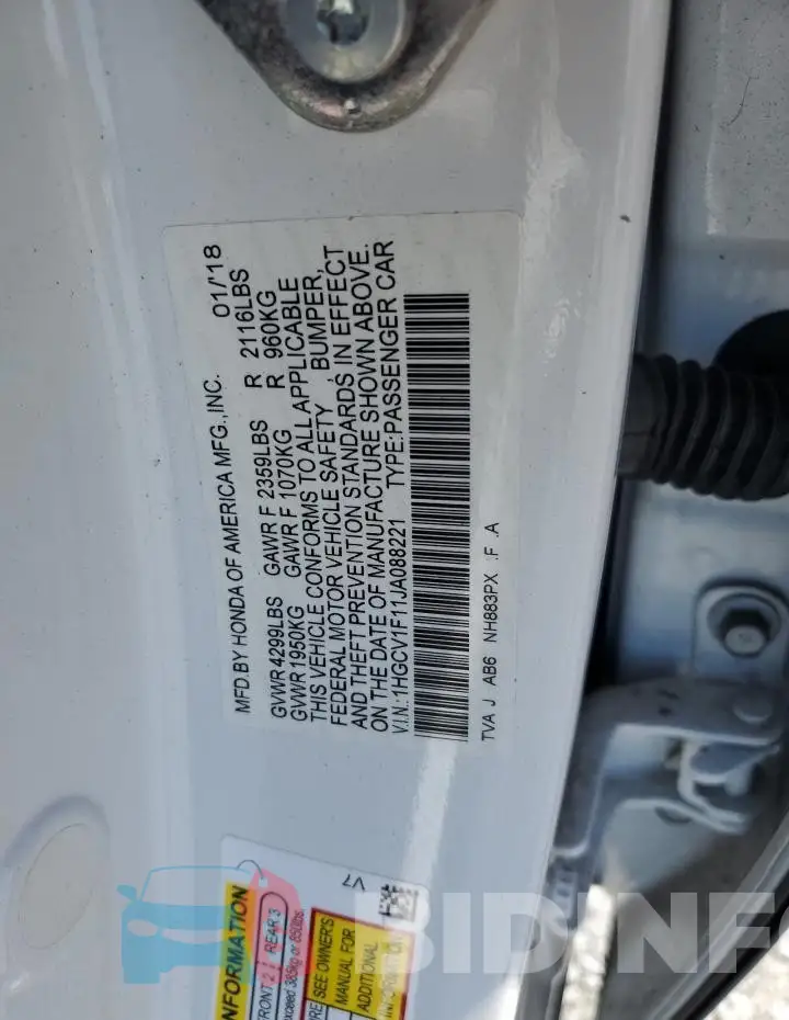 1HGCV1F11JA088221 Photo# 12