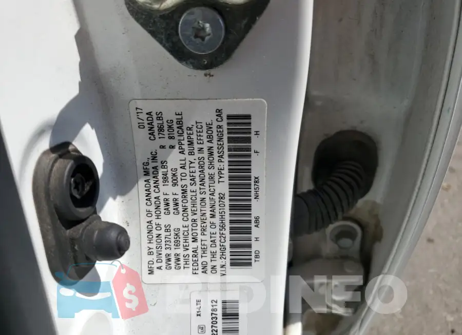 2HGFC2F56HH510782 Photo# 12