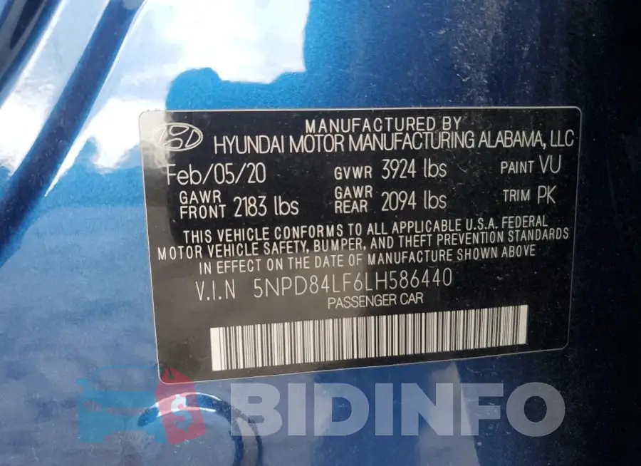 5NPD84LF6LH586440 Photo# 12