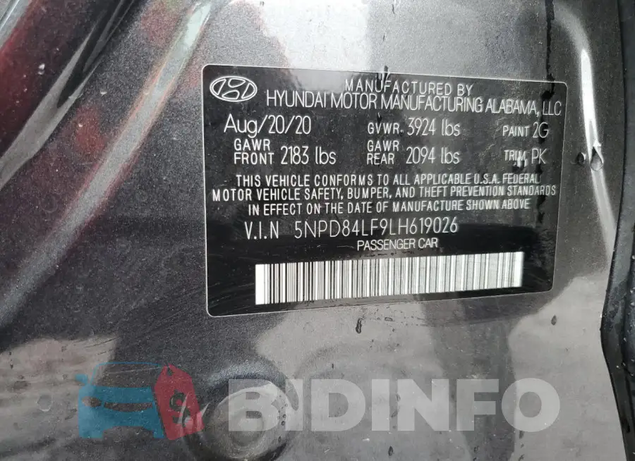 5NPD84LF9LH619026 Photo# 12