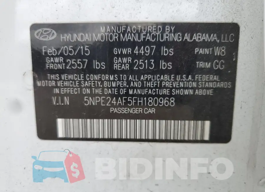 5NPE24AF5FH180968 Photo# 12