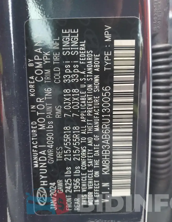 KM8HB3AB6RU130056 Photo# 14