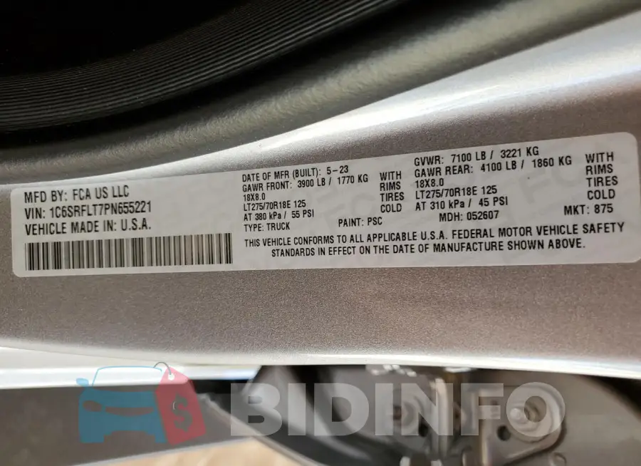 1C6SRFLT7PN655221 Photo# 12