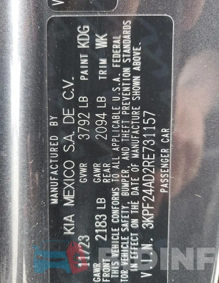 3KPF24AD2RE731157 Photo# 12