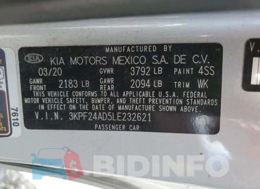 3KPF24AD5LE232621 Photo# 12