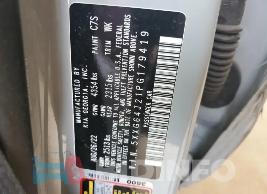 5XXG64J21PG179419 Photo# 12