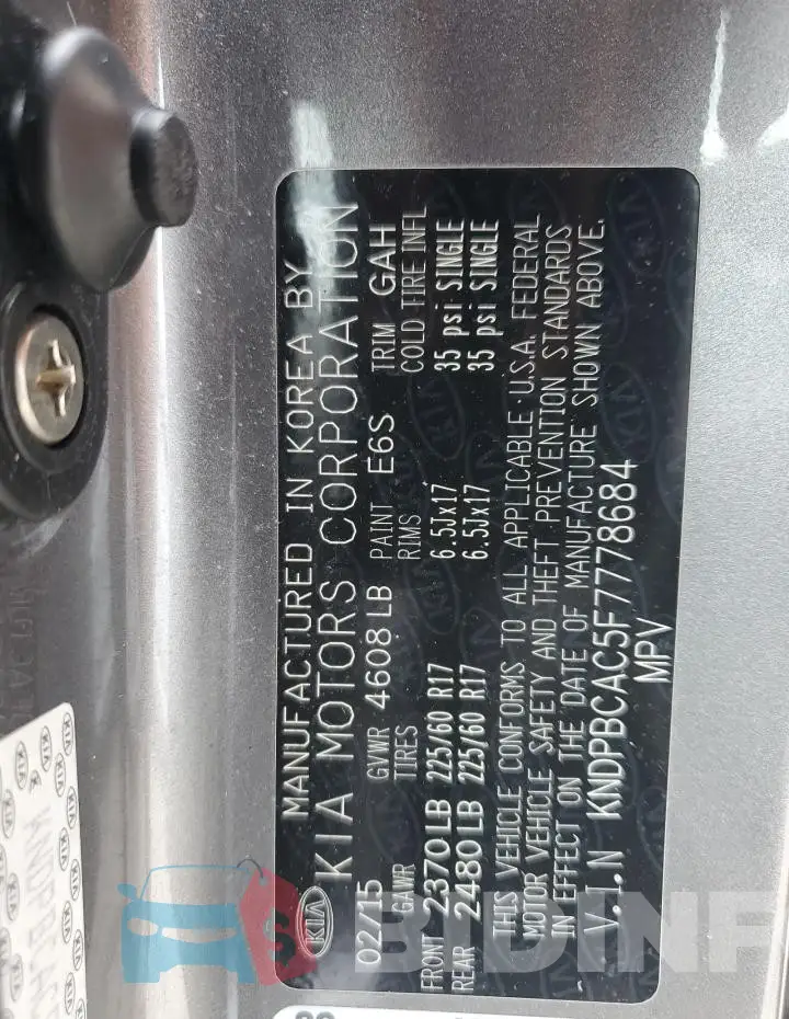 KNDPBCAC5F7778684 Photo# 14