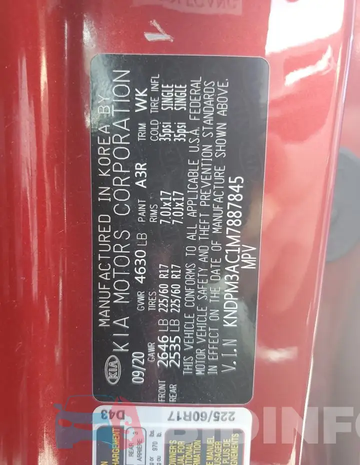 KNDPM3AC1M7887845 Photo# 14