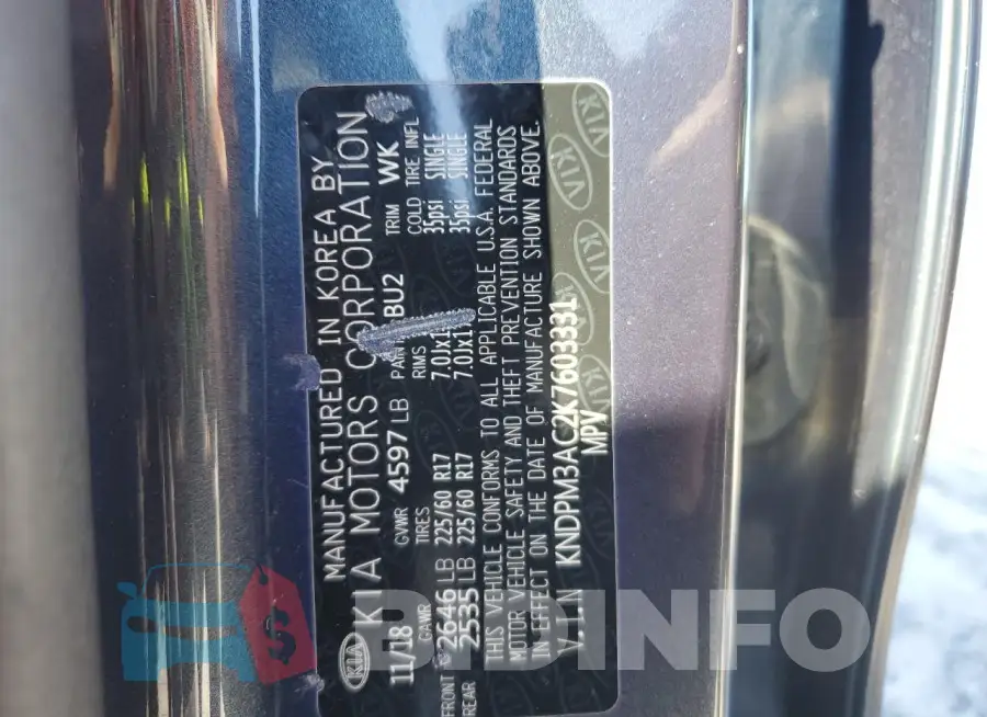 KNDPM3AC2K7603331 Photo# 13