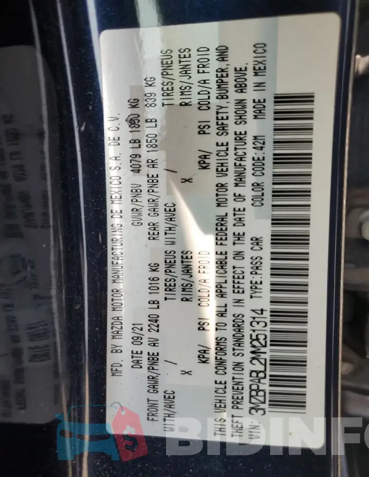 3MZBPABL2MM251314 Photo# 13